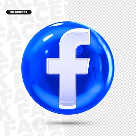 3d facebook logo icon for compositon pre... | Premium Psd #Freepik #psd #facebook-3d #facebook #social-media-app #social-media-facebook Logo Of Social Media Apps, 3d Social Media Icons, Facebook Logo Icons, Facebook 3d Icon, Favicon Logo, Facebook Instagram Logo, Social Media Logos Icons, Facebook Icon Png, Social Media Logo Design