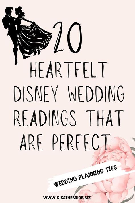 Use disney themed wedding readings to create that fairytale wedding vibe and know that all your guests will enjoy these family friendly wedding readings. Nerdy Wedding Readings, Disney Wedding Inspiration, Slasher Wedding, Disney Wedding Vows, Subtle Disney Wedding Ideas, Disney Wedding Quotes, Subtle Disney Wedding, Fairytale Wedding Ideas, Disney Wedding Decorations