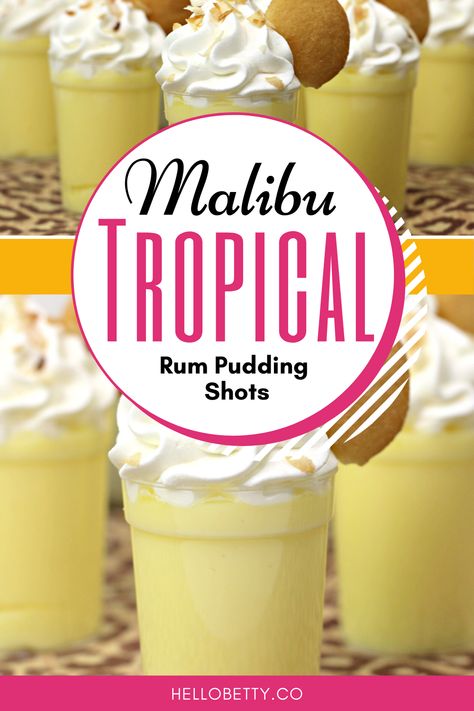 Coconut Pudding Shots Alcoholic, Tropical Pudding Shots, Lemon Drop Pudding Shots, Malibu Pudding Shots, Coconut Cream Pudding Shots, Malibu Rum Pudding Shots, Summer Pudding Shots Alcoholic, Lemon Pudding Shots Alcoholic, Pudding Shots With Malibu Rum