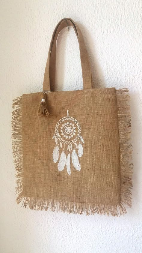 Jute Bags Design, Hessian Bags, Gold Tote Bag, Handpainted Bags, Burlap Bags, Jute Tote Bags, Painted Bags, Embroidery Bags, Jute Bag