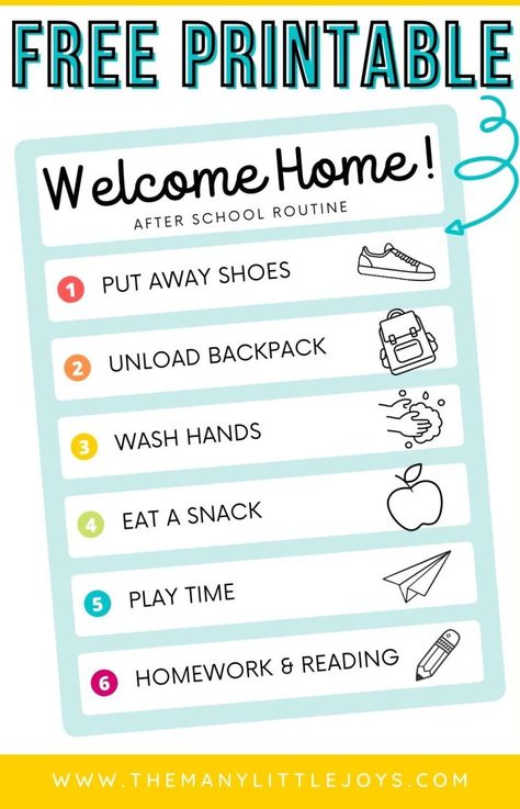 Afterschool Schedule For Kids, After School Schedule, After School Checklist, Chore Ideas, Morning Routine Kids, Morning School, Chore Checklist, Kids Checklist, Daily Schedules