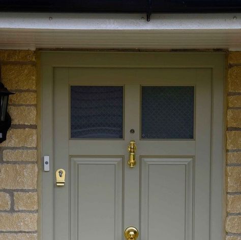 Timber Windows on Instagram: "Selecting their new windows and doors, Mr & Mrs Passmore chose a ‘French Grey’ finish throughout. The new front door is our Chalfont design and has Polished Brass ironmongery & Etched Star glass providing the finishing touches. “Our choices have a much softer colour and more pleasant design now”. . . . #beautifuldoors #door #doorhardware #frenchgrey #frontdoor #ironmongery #kerbappeal #newdoor #newfrontdoor #timberdoors #timberwindowsofcardiff" French Grey Door, French Grey Front Door, Brass Ironmongery, Grey Front Door, New Front Door, Kerb Appeal, Timber Windows, Grey Doors, New Windows