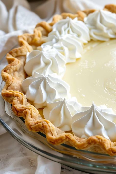 Vanilla cream pie is pure bliss! With its silky custard, buttery crust, and a cloud of whipped cream, it's the perfect blend of flavors and textures. Each bite is a comforting hug in dessert form. Vanilla Bean Pie, Vanilla Pie Filling Homemade, Vanilla Cream Pie Recipes, Pie Contest Winning Pies, Vanilla Pie Recipe, Whipped Pie, Cream Puff Pie, Custard Pie Recipe Easy, Pie Recipe Thanksgiving