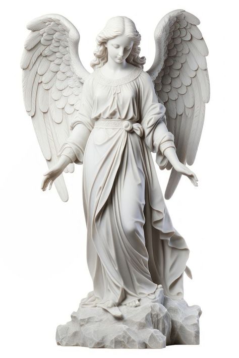 Angel Statue standing angel statue white. AI generated Image by rawpixel. | premium image by rawpixel.com / Hein Angel Wings Statue, Angel Sculpture Statues, Angelic Statue, Statue With Wings, Angle Statue, Angels Sculpture, Roman Angel, Angel Wing Statue, Guardian Angel Statue