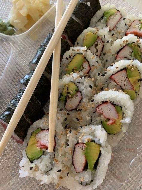 #food #sushi #yummy #hungry Cucumber Shrimp, P F Chang, Food Is Fuel, Comfort Foods, Food Obsession, Pretty Food, Food Cravings, Aesthetic Food, Food Pictures