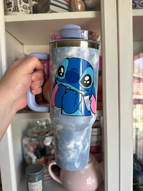 Pixie Dust Outlet (ready to ship) | Fortheloveofpixiedust Stitch Stanley Cup, Stitch Stanley, Stitch Cups, Dance Shirts Ideas, Lilo And Stitch Toys, Stitch Decoration, Stitches Makeup, Lilo And Stitch Characters, Lilo And Stitch Merchandise