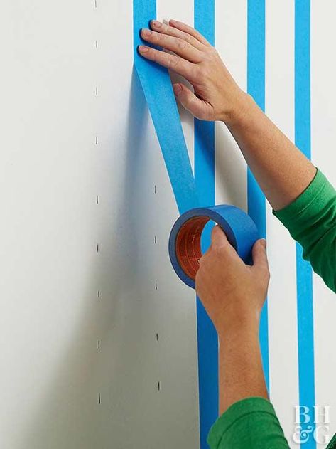 Wall Painting Tape Designs, How To Paint Lines On Walls, Wall Tape Designs Paint, Painted Lines On Walls Ideas, Painting Lines On Walls, Wall Lines Paint Stripes, Paint Tape Designs, Painting Stripes On Walls Vertical, Paint Designs On Wall Pattern