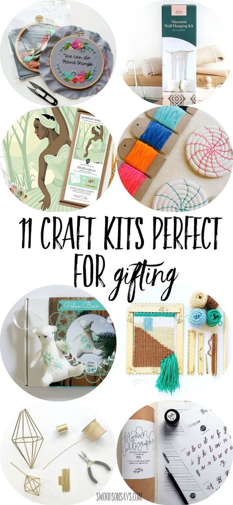 Hunting gift ideas for crafters? Help them try a new medium with these craft kids perfect for gifting! Craft kits mean they don't have to buy any supplies or hunt down tutorials, it is all included. Check out these modern craft kits and get shopping! #craftkit Diy Kits For Adults, Crafter Gift, Hunting Gifts, Organic Forms, Modern Crafts, Craft Kits For Kids, Easy Craft Projects, Adult Crafts, Diy Craft Kits