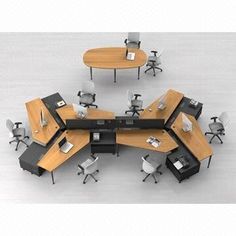 Workspace Office Design, Simple Workspace, Bank Interior, Office Furniture Layout, Workspace Office, Cheap Office Furniture, Lay Out, Industrial Office Design, Office Table Design