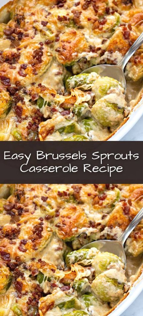 Brussel Sprouts Casserole, Brussels Sprouts Casserole, Brussel Sprouts Recipes Easy, Vegetable Casserole Recipes, Brussel Sprout Recipes Roasted, Veggie Casserole, Vegetable Side Dishes Recipes, Side Dishes Recipes, Sprout Recipes