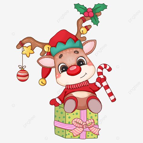 Reindeer Clipart Christmas, Christmas Cute Drawing, Christmas Images Clipart, Navidad Cute, Elk Animal, Christmas Design Ideas, Cute Christmas Clipart, Christmas Yard Art, Christmas Drawing