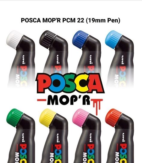 POSCA, MOP'R PCM - 22 (19mm Graffiti Marker Pen) Nib Drawing, Large Drawings, Graffiti Markers, Graffiti Supplies, Big Pen, Paint Graffiti, Posca Markers, Graffiti Pens, Posca Marker