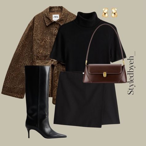 One jacket styled two ways 🐆 The perfect Saturday day to night looks everything will be linked on stories & to September highlights Which is your fave? #autumnfashion #autumnstyling #autumnvibes🍁 #weekendstyle #weekendstyling #ootd #chocolatebrown #trendingstyle #virtualstylist #virtualstyling #zara #viralfashion Dress In Fall Outfit, Day To Night Outfit Fall, Zara Outfit Ideas, Saturday Night Outfit, Winter Night Outfit, Day To Night Outfit, Black Mom Jeans, Zara Outfit, Fall Winter Wardrobe