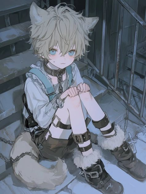 Shota Anime Boy, Cat Boy Oc, Cat Oc Human, Catboy Art, Anime Catboys, Anime Puppy, Earth Fanart, Male Oc Art, Baby Boy Art