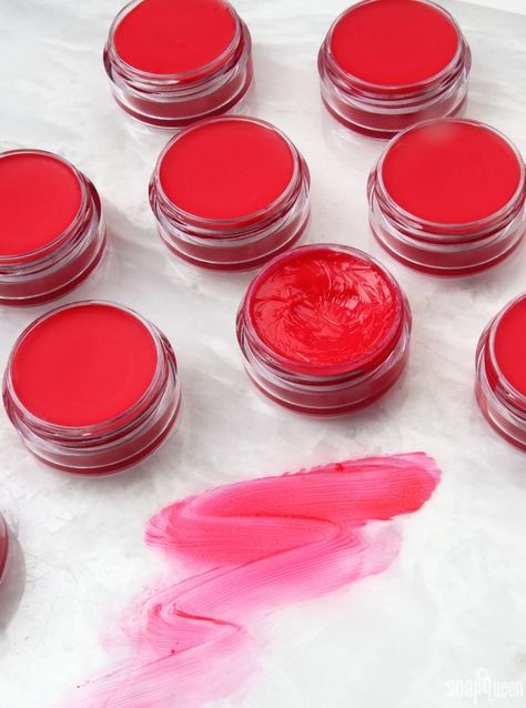 Pink Lip Tint, Pink Lips Cream, Hot Pink Lip, Sheer Lip Color, Diy Lip Balm Recipes, Pink Lip Balm, Soap Queen, Hot Pink Lips, Lip Balm Recipes