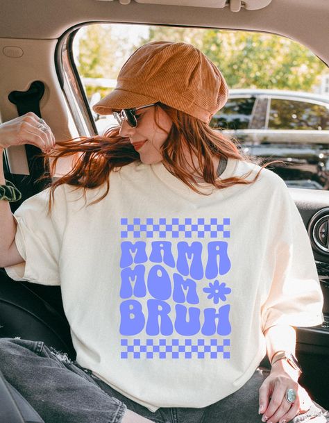 Keep it cool and casual with our retro-inspired "Mama Mom Bruh" t-shirt! Designed for all the trendy moms out there, this oversized tee combines comfort with a fun, funky vibe that's perfect for everyday wear. Whether you're running errands, hanging with the kids, or relaxing at home, this soft and stylish shirt has you covered. It also makes a great gift for Mother's Day, birthdays, or just to surprise the mama in your life with something special. Available in various sizes and colors, this tee Trendy Oversized T Shirts, Custom Shirt Design, Trendy Mom, Mama T Shirt, Mama Shirts, Great Gifts For Mom, Stylish Shirt, Mama Shirt, Stylish Gifts