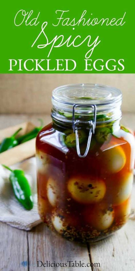 Jalapeno Pickled, Spicy Pickled Eggs, Pickled Quail Eggs, Pickled Egg, Pickled Eggs Recipe, Easy Pickling Recipes, Pickled Vegetables Recipe, Keto Protein, Home Canning Recipes