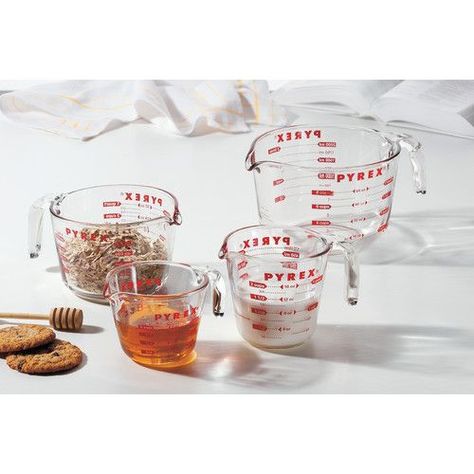 Found it at Wayfair - 4 Piece Prepware Measuring Cup Set $25.64 Pyrex Measuring Cup, Cocina Shabby Chic, Glass Bakeware, Stainless Steel Measuring Cups, Measuring Cups And Spoons, Measuring Cups & Spoons, Glass Measuring Cup, Measuring Cups Set, Liquid Measuring Cup