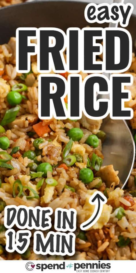 Pork Fried Rice Recipe, Chicken Fried Rice Recipe Easy, Easy Fried Rice, Fried Rice Recipe Easy, Rice Side Dish Recipes, Chicken Fried Rice Recipe, Pork Fried Rice, Chinese Cooking Recipes, Rice Side Dishes