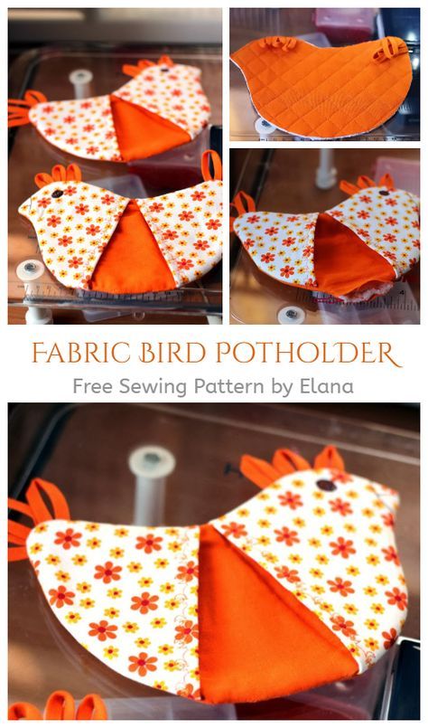 DIY Fabric Bird Potholder Free Sewing Pattern | Fabric Art DIY Animal Pot Holders Sewing, Kitchen Sewing Patterns Free, Sewing Chicken Projects, Scrap Ideas Fabric, Chicken Potholder Pattern Free, Sew A Potholder, Chicken Potholder Sewing Pattern Free, Stuffed Chicken Sewing Pattern Free, Chicken Pot Holder Sewing Pattern Free