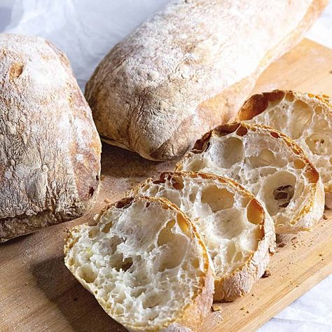 Sourdough Ciabatta Bread, Sourdough Ciabatta Bread Recipe, Sourdough Ciabatta Recipe, Ciabatta Recipe, Sourdough Ciabatta, Bread Cloche, Ciabatta Bread Recipe, Recipe Using Sourdough Starter, No Rise Bread