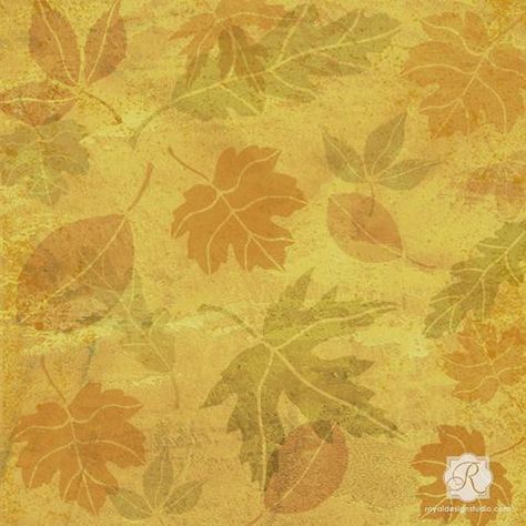 Fall Leaves Stencil Set Flooring Alternatives, Wax Tips, Leaves Stencil, Leaf Wall Stencil, Floor Stencils, Furniture Stencils, Royal Design Studio Stencil, Mural Stencil, Stencil Wall Art