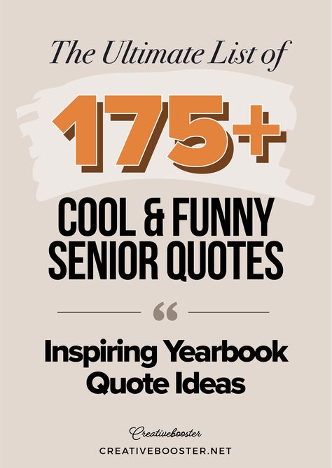 Great Senior Quotes, Yearbook Quote Ideas, High School Quotes Funny, Good Senior Quotes Funny, Farewell Quotes For Seniors, Quotes For Graduating Seniors, High School Senior Quotes, Yearbook Quotes Inspirational, Senior Quotes Inspirational