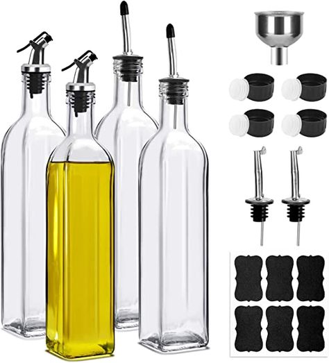 These come in clutch when making homemade syrups and juices! Vinegar Dispenser, Vinegar Cruet, Olive Oil Dispenser, Olive Oil Bottles, Oil Dispenser, Cooking Oil, Spice Jars, Oil Bottle, Soy Sauce Bottle