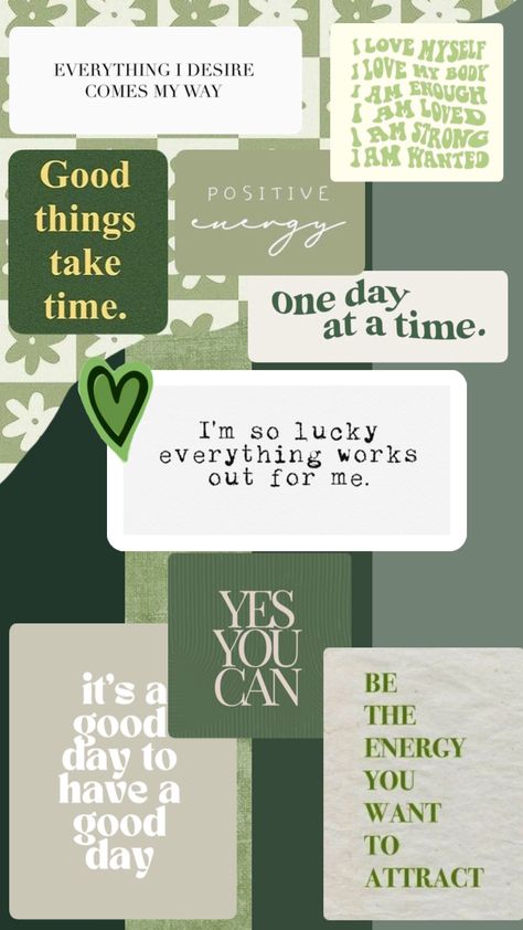 #green #lucky #manifesting #2023 #goal Vision Board Themes Color Schemes, Im So Lucky Everything Works For Me, I Am So Lucky Everything Works For Me, Green Quotes Aesthetic Positive, Lucky Wallpapers For Phone, Lucky Girl Quotes, Green Wallpaper Phone, Manifesting 2023, Vision Board Themes