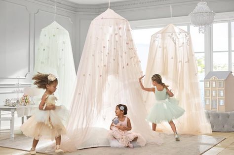 Pin for Later: If You Loved Planning Your Wedding, This Is the Nursery Room of Your Dreams Monique Lhuillier Pottery Barn Kids, Pottery Barn Kids Nursery, Pb Kids, Ball Gown Skirt, Canopy Bed, Kids Interior, Big Girl Rooms, Kids Collection, Monique Lhuillier