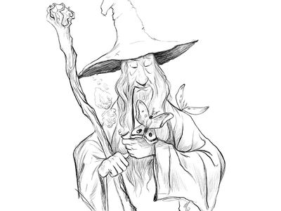 Wizard Drawings, Gandalf The Grey, Tolkien Art, Lotr Art, Fantasy Drawings, Gandalf, Pencil Art Drawings, The Grey, Tolkien