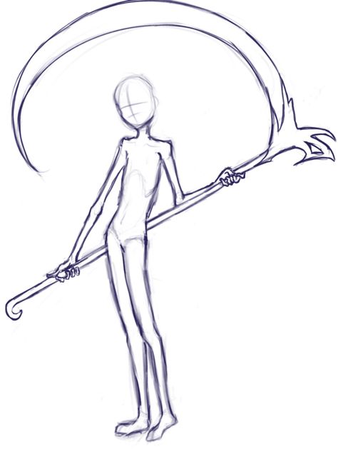 Use it however you want!! Bow And Arrow On Back Drawing Reference, Knife Base Drawing, Dynamic Scythe Pose Reference, Sythe Poses Anime, Sythe Poses Drawing Reference Standing, Scythe Pose Drawing, Holding A Scythe Reference, Sickle Pose Reference, Holding A Lantern Pose Drawing