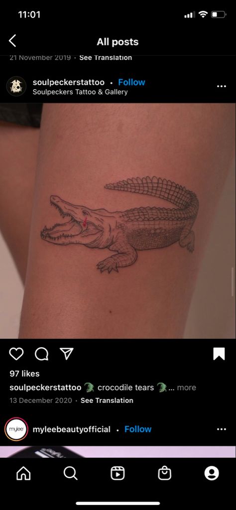 Crocodile Tears Tattoo, Crocodile Tears, Head Tattoos, Tattoos Gallery, Cool Tattoos, Tattoos