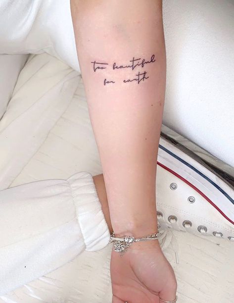 Minimalist In Memory Tattoo, Small Heaven Tattoo, My Angel In Heaven Tattoo, Godmom Tattoo Ideas, Daughter Of An Angel Tattoo, Tattoos For Missing Someone, Tattoos For Angels In Heaven, In Memory Of Baby Lost Tattoo, Tatoos Loss Of Mother