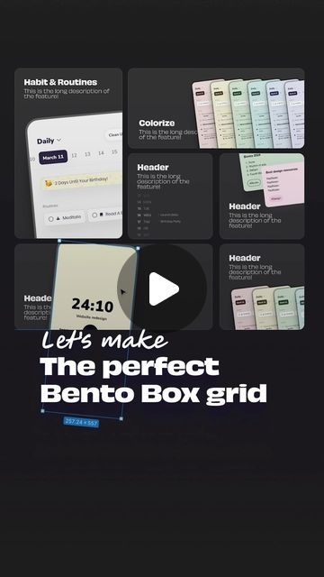 Bento Box Graphic Design, Bento Ui Design, Bento Web Design, Bento Box Design, Grid Web Design, Bento Design, Grid Design Layout, Website Moodboard, Web Design Tips