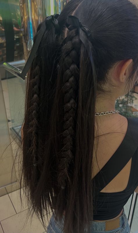 hair inspo, hair, easy hairstyles Concert Hairstyles With Braids, Braided Ponytail Aesthetic, Up Hairstyles For Long Hair For Work, Long Hairstyles Elegant, Aquarium Hairstyles, Hair Ideas For Long Straight Hair, Camo Hairstyles, Hair Inspo Long Hairstyles, Quick Easy Long Hairstyles