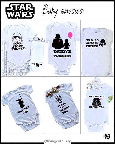 Star Wars Onsies, Star Wars Onesie, Princess Star, May The Fourth Be With You, Funny Baby Clothes, Star Wars Baby, Mobile Web, Baby Shirts