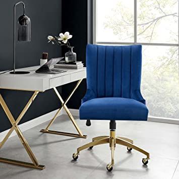 yvaN dloG ni riahC eciffO tevleV ecnamrofreP detfuT lennahC rewopmE yawdo M Tufted Office Chair, Rose Gold Office, Upholstered Desk Chair, Velvet Office Chair, Gold Office, Drafting Chair, Computer Desk Chair, Swivel Office Chair, Leather Office Chair