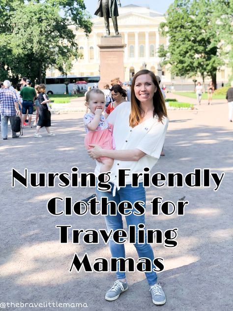 Nursing Travel Outfit, Breastfeeding Outfit Ideas, Breastfeeding Outfits Summer, Nursing Outfits Breastfeeding, Summer Nursing Outfits, Nursing Friendly Outfits Summer, Mom Travel Outfit, Clothes For Beach Vacation, Nursing Mom Outfits