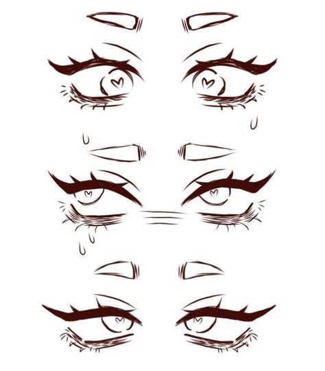 Bahasa Jepun, Drawing Face Expressions, Cute Eyes Drawing, Eye Drawing Tutorials, Body Base Drawing, Art Tools Drawing, Drawing Expressions, Easy Drawings Sketches, Anime Eye Drawing