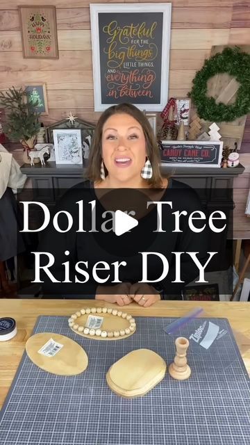 Tree Riser, Tiered Tray Diy, Diy Tray, Dollar Tree Finds, Diy Dollar Tree Decor, Dollar Tree Christmas, Dollar Tree Decor, Dollar Tree Diy Crafts, Diy Upcycle