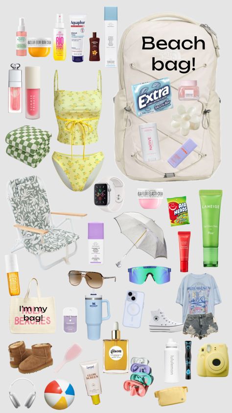 Beach Things To Do, Vacation Must Haves, Summer Bag Essentials, Beach Packing List, Beach Vacation Packing, Beach Bag Essentials, Summer Necessities, Preppy Summer Outfits