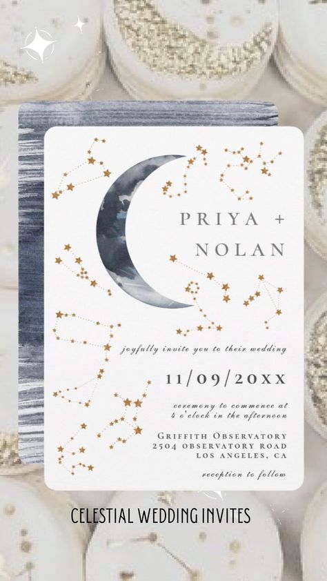 Astrology Wedding, Celestial Wedding Invitations, Constellation Wedding, Wedding Invitation Elegant, Stars Wedding, Stars Wedding Invitations, Invitation Elegant, Celestial Wedding, Elegant Watercolor