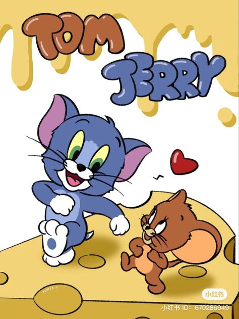 Tom And Jerry Painting Easy, Tim And Jerry Wallpapers, Tom Jerry Painting, Tom Y Jerry Dibujos, Tom And Jerry Art, Tom And Jerry Painting, Tom And Jerry Cute, Tom And Jerry Aesthetic, Tom And Jerry Baby