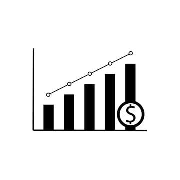 Background Success, Investment Illustration, Graph Sketch, Increase Money, Stock Market Graph, Money Vector, Money Graphic, Money Icon, Arrow Vector