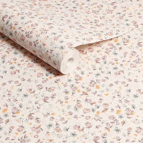 A sweet ditsy floral print with delicately drawn meadow flowers. Ditsy Floral Wallpaper, A4 Wallpaper, Walker Wallpaper, Floral Wallpaper Bedroom, Natural Calm, Mulberry Home, A Street Prints, Jungle Wall, Mini Moderns