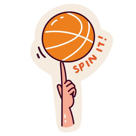 Basketball free sticker Bola Basket Aesthetic, Basketball Icon Aesthetic, Doodle Basketball, Sports Stickers Aesthetic, Sports Stickers Printable, Basketball Animation, Basketball Stickers Printable, Basketball Stickers Aesthetic, Sport Stickers