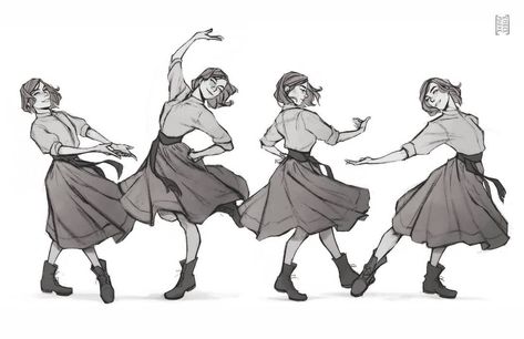 Katherine W. on Instagram: “Irina's dance. . Been meaning to practice and draw some figures in action ✨ . . . . #farewellmyhomeland #originalcharacter #ocs #ocart…” Dancing Reference, Dancing Drawing, Dancing Drawings, Different Poses, Poses References, Arte Sketchbook, Arte Inspo, Figure Drawing Reference, Art Poses