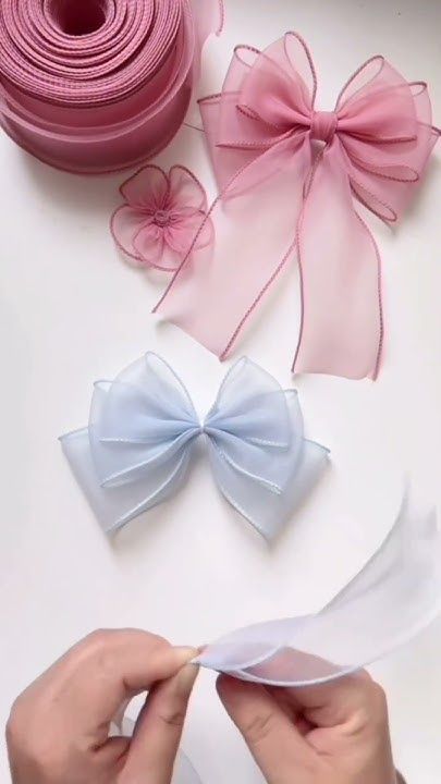 Organza Bow, Bow Tutorial, Bow Making, Bow Ribbon, Amazing Diy, Diy Bow, How To Make Bows, Ribbon Bows, Making Ideas