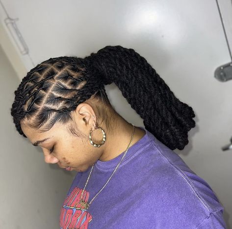 Graduation Hairstyles With Cap Locs, 2 Stand Twist Locs Styles, Dread Locs Hairstyle, Dreads Black Women Styles, Loc Knots Styles Short, Female Locs Hairstyles, Loc Low Ponytail Styles, Starterlocs Hairstyles, Dreadlock Hairstyles Medium Length